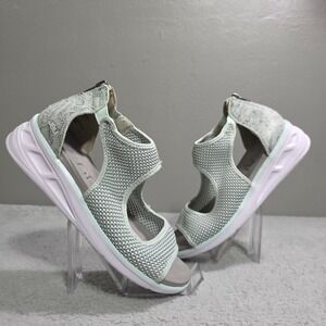 JBU Sport Margot Womens Wedge Sandals Size 8.5 Shoes Zipper Back‎ Mint Green